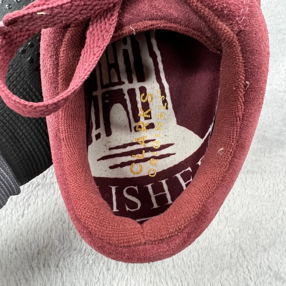Clarks x Kith Sandford Oxblood Low Suede Sneakers 10.5 Burgundy Mens Crepe‎ Sole